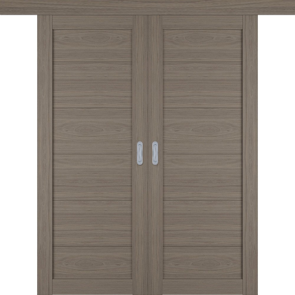 Раздвижная двустворчатая дверь "Атум PRO Х32", пг, Brun Oak