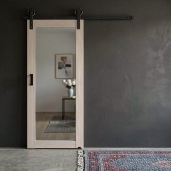 Раздвижная дверь Лофт  "Атум PRO Х32", зеркало, Stone Oak