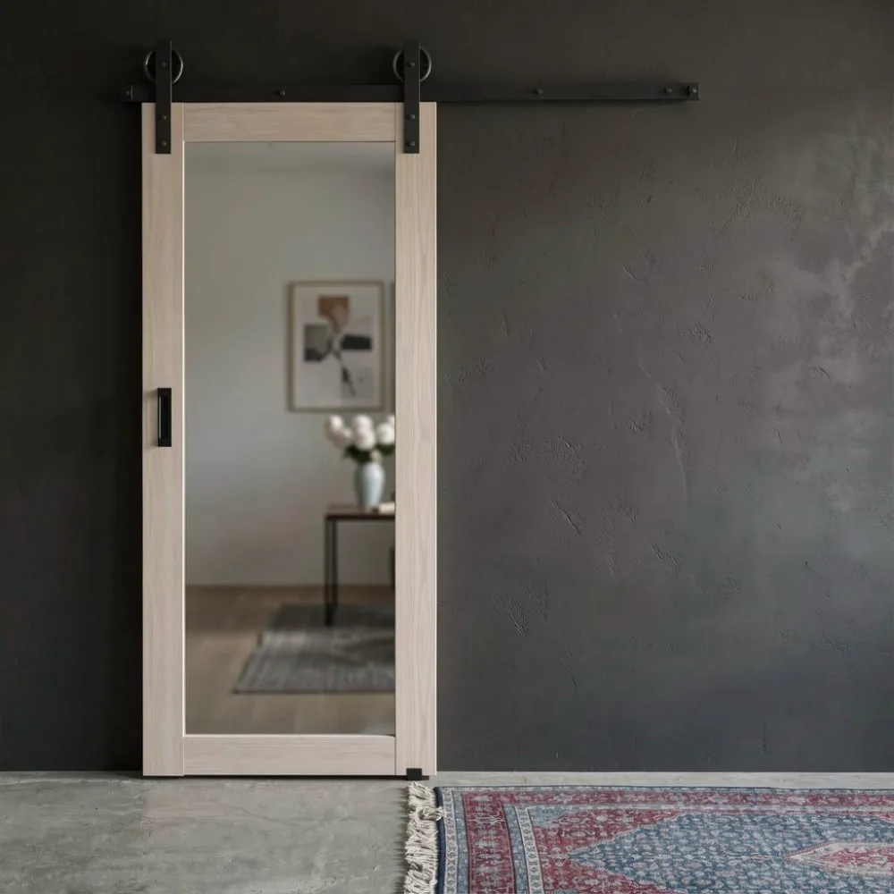 Раздвижная дверь Лофт  "Атум PRO Х32", зеркало, Stone Oak