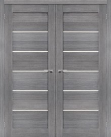 Фото -   Двойная распашная дверь Порта-22Б Grey Melinga   | фото в интерьере