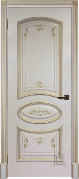 Межкомнатная дверь "Багет 3", пг, слоновая кость