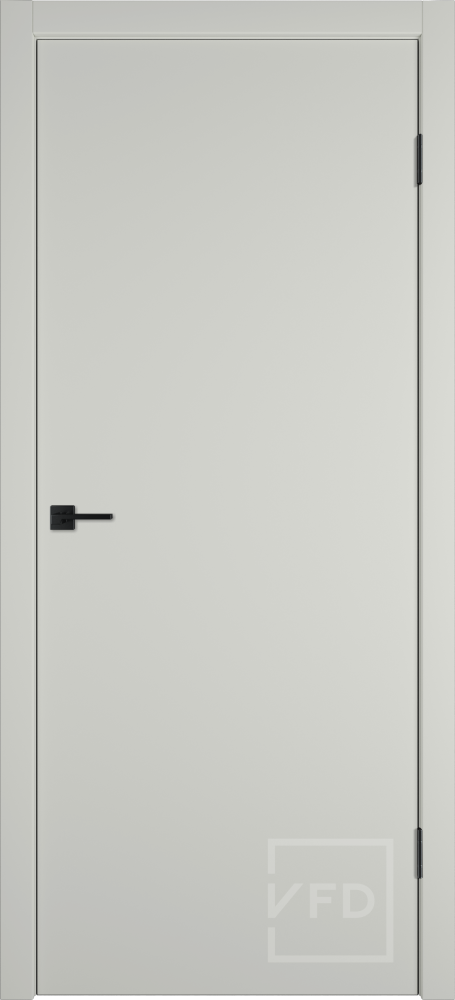 Межкомнатная дверь "Бэйсик" (Basic), пг, Эмалекс молочный (midwhite), кромка ABS (ЗПЗм1)