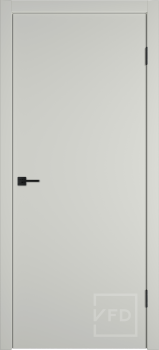 Межкомнатная дверь "Бэйсик" (Basic), пг, Эмалекс молочный (midwhite), кромка ABS (ЗПЗм1)