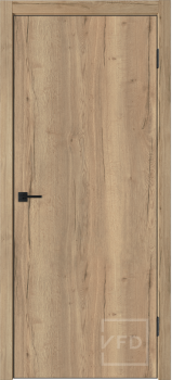 Межкомнатная дверь "Бэйсик" (BASIC), пг, Дуб техас, ABS черная