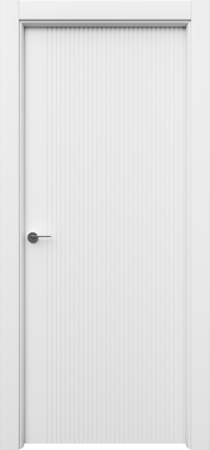 Фото -   Межкомнатная дверь "БАТИС-1", пг, белый   | фото в интерьере