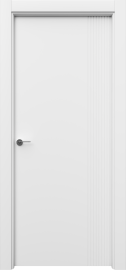Фото -   Межкомнатная дверь "БАТИС-3", пг, белый   | фото в интерьере