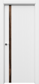 Фото -   Межкомнатная дверь "БАТИС V-1", пг, белый   | фото в интерьере