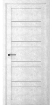 Межкомнатная дверь "Дублин" экошпон, по, бетон светлый