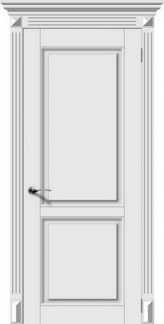Фото -   Межкомнатная дверь "Тулон", пг, белый   | фото в интерьере