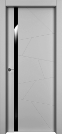 Фото -   Межкомнатная дверь "Берген", по, серый   | фото в интерьере