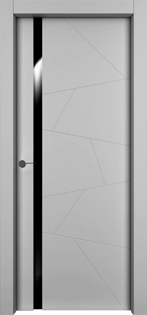 Фото -   Межкомнатная дверь "Берген", по, серый   | фото в интерьере