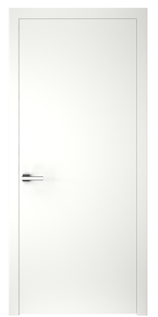 Фото -   Межкомнатная дверь "BLADE-0", пг, белый   | фото в интерьере