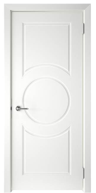 Фото -   Межкомнатная дверь "BLADE-8", пг, белый   | фото в интерьере