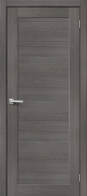 Фото -   Межкомнатная дверь "Порта-21Б", пг, Grey Melinga   | фото в интерьере