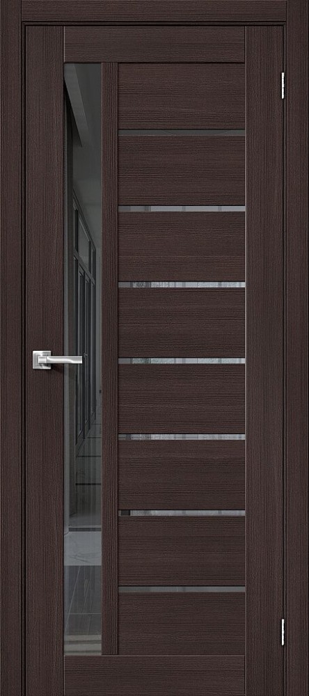 Межкомнатная дверь "Порта-27", Mirox Grey, Wenge Melinga