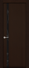 Фото -   Межкомнатная дверь "Бриллиант-1", по, венге   | фото в интерьере