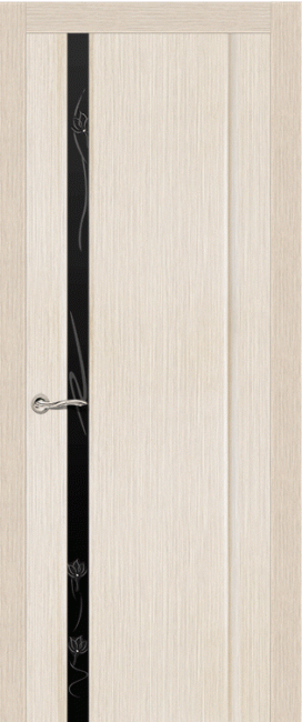 Фото -   Межкомнатная дверь "Бриллиант-1", по, беленый дуб   | фото в интерьере