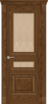 Межкомнатная дверь "Бристоль-2", по, дуб мореный