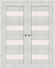 Фото -   Двойная распашная дверь Порта-23Б Bianco Veralinga   | фото в интерьере