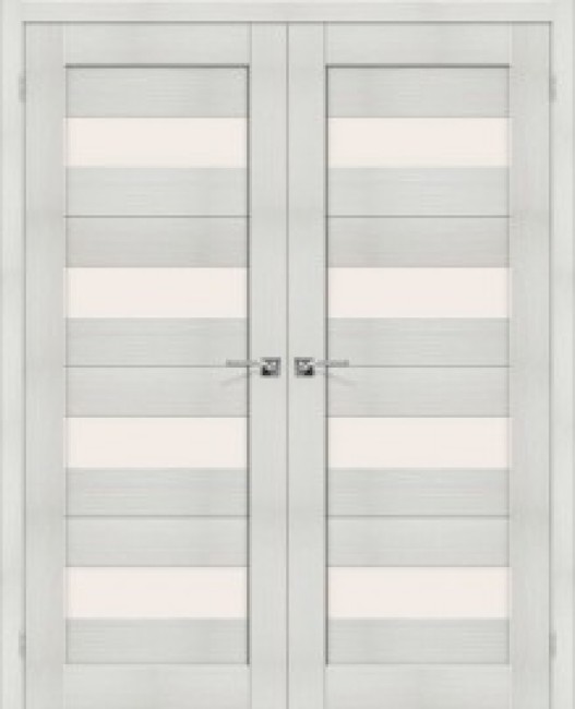 Фото -   Двойная распашная дверь Порта-23Б Bianco Veralinga   | фото в интерьере