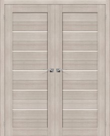 Фото -   Двойная распашная дверь Порта-22 Cappuccino Veralinga   | фото в интерьере