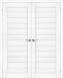 Фото -   Двойная распашная дверь Порта-21Б Snow Melinga   | фото в интерьере