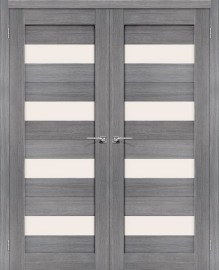 Фото -   Двойная распашная дверь Порта-23Б Grey Melinga   | фото в интерьере