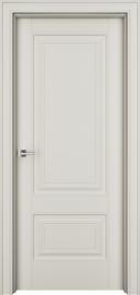 Фото -   Межкомнатная дверь "Дельта-2", пг, RAL 9010   | фото в интерьере
