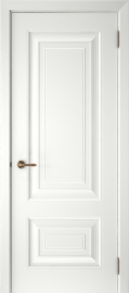Фото -   Межкомнатная дверь "Скин-6", пг, белый   | фото в интерьере