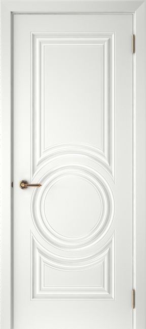 Фото -   Межкомнатная дверь "Скин-5", пг, белый   | фото в интерьере