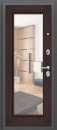 Фото -   Стальная дверь "Флэш" Букле черное/Wenge Veralinga/Reflex   | фото в интерьере