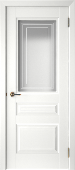 Фото -   Межкомнатная дверь "Скин-1", по, белый   | фото в интерьере