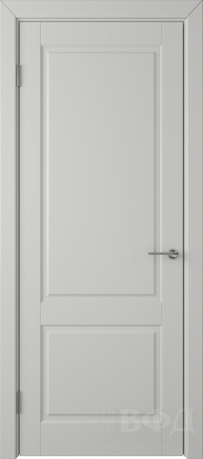 Фото -   Межкомнатная дверь "Доррен", пг, светло-серый   | фото в интерьере