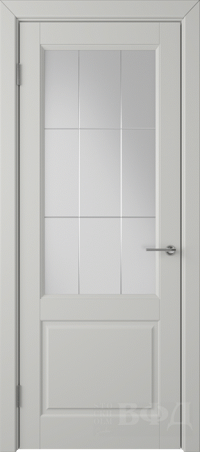 Фото -   Межкомнатная дверь "Доррен", по, светло-серый   | фото в интерьере