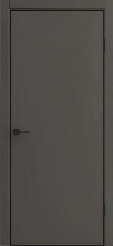 Межкомнатная дверь "Борно-50", пг, Graphite silk, AL-кромка, черная