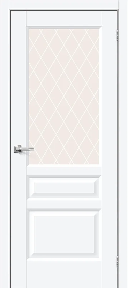 Межкомнатная дверь "Неоклассик-35", по, White Silk