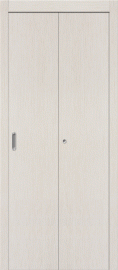 Фото -   Складная дверь Гладкая, беленый дуб   | фото в интерьере