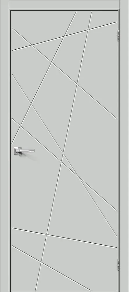 Межкомнатная дверь "Граффити-5.Д.П", пг, Grey Silk