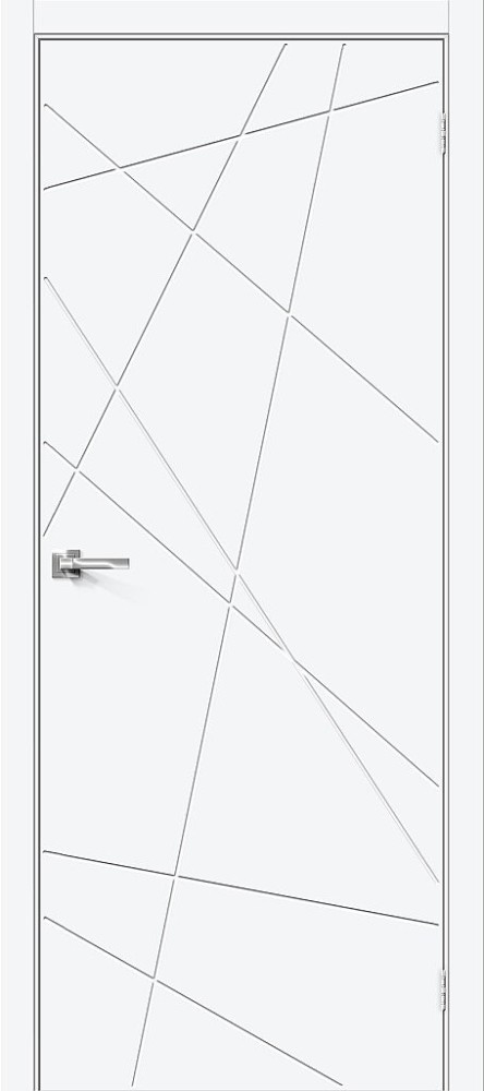 Межкомнатная дверь "Граффити-5.Д.П", пг, White Silk