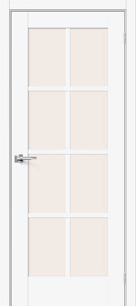 Межкомнатная дверь "Прима-11.1", по, White Silk