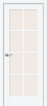 Межкомнатная дверь "Прима-11.1", по, White Silk