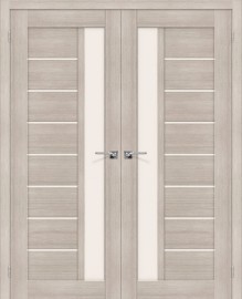 Фото -   Двойная распашная дверь Порта-27 Cappuccino Veralinga   | фото в интерьере