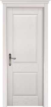 Межкомнатная дверь "Элегия", пг, Эмаль Белая (RAL 9010), Браш сосна