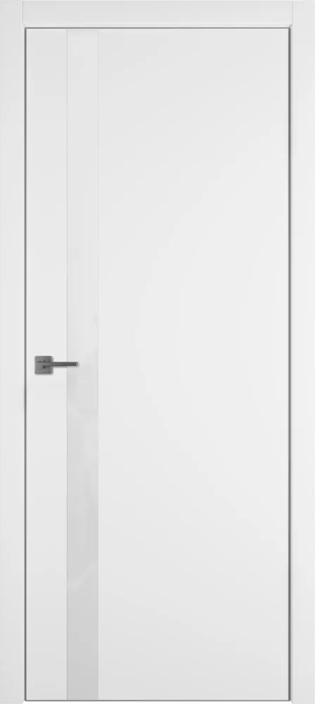 Межкомнатная дверь "УРБАН 1СВ" (URBAN 1 SV), пг, Эмалекс белый (Ice)