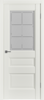 Фото -   Межкомнатная дверь "Emalex E3", по Emalex Midwhite   | фото в интерьере