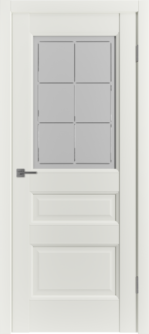 Фото -   Межкомнатная дверь "Emalex E3", по Emalex Midwhite   | фото в интерьере