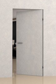 Фото -   Межкомнатная дверь Filomuro Elen ALU Revers, пг, под покраску,  открывание "от себя"   | фото в интерьере