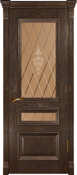 Межкомнатная дверь "Фараон 2", по, мореный дуб темный