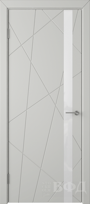 Фото -   Межкомнатная дверь "Флитта (26ДО02)", по, светло-серый   | фото в интерьере