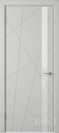 Фото -   Межкомнатная дверь "Флитта (26ДО02)", по, светло-серый   | фото в интерьере